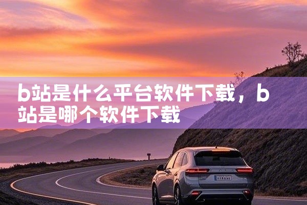 b站是什么平台软件下载